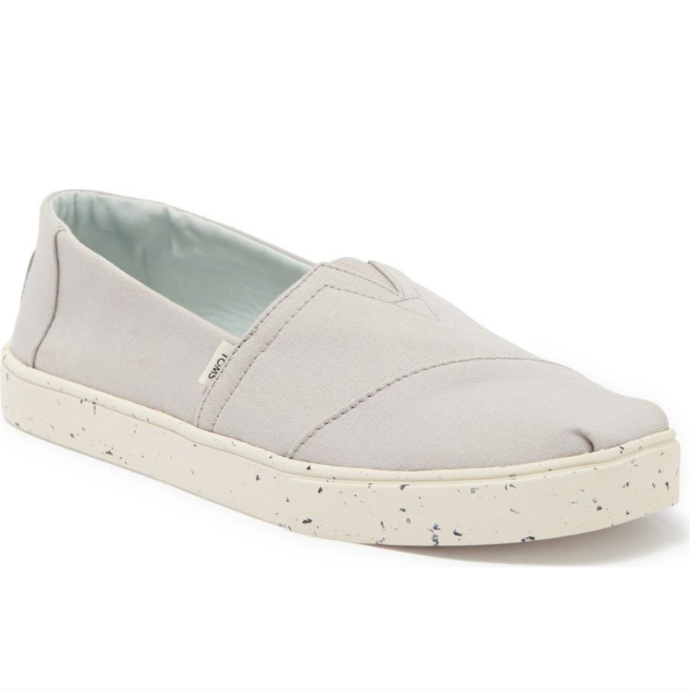 TOMS Alpargata Sneaker Men Classic Plant Dyed Grey Canvas Slip On 10.5 NEW NWT